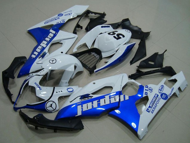 Carenados Moto Suzuki GSXR 1000 2005-2006 - Blanco Azul Jordan 59 Fabricantes