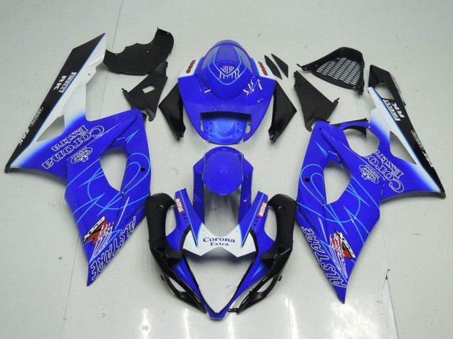 Carenados Moto Suzuki GSXR 1000 2005-2006 - Azul Blanco Negro Corona Fabricantes