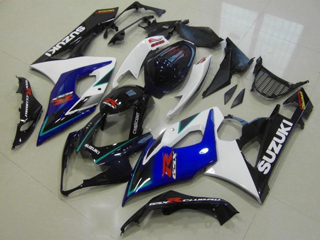 Carenados Moto Suzuki GSXR 1000 2005-2006 - Blanco Azul Negro Brillante Fabricantes