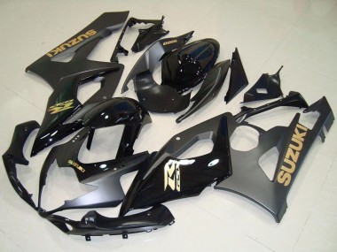 Carenados Moto Suzuki GSXR 1000 2005-2006 - Negro Brillante Negro Mate Oro Calcomanía Fabricantes