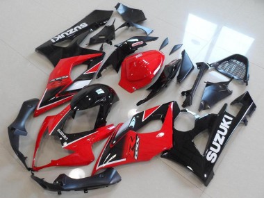 Carenados Moto Suzuki GSXR 1000 2005-2006 - Rojo Negro Brillante OEM Estilo Fabricantes