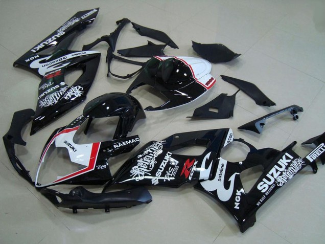 Carenados Moto Suzuki GSXR 1000 2005-2006 - Negro Brillante Blanco Rojo Relentless Fabricantes