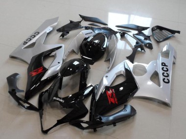 Kits Carenado Moto Suzuki GSXR 1000 2005-2006 - Plata Negro Rojo Fabricantes