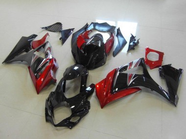 Carenados Moto Suzuki GSXR 1000 2007-2008 - Rojo Negro Brillante No Calcomanía Fabricantes