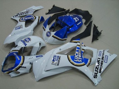 Carenados Moto Suzuki GSXR 1000 2007-2008 - Blanco Azul Lucky Strike Fabricantes