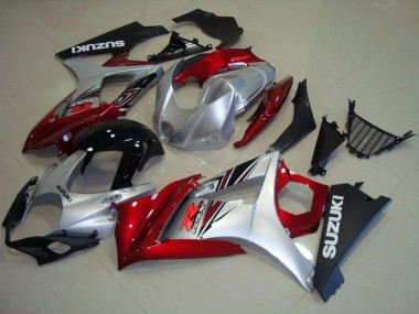 Carenados Moto Suzuki GSXR 1000 2007-2008 - Rojo Plata Negro Brillante Fabricantes