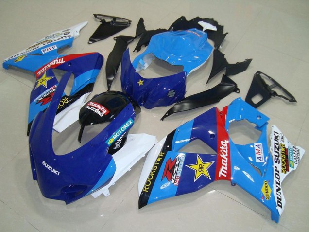 Carenados Moto Suzuki GSXR 1000 2009-2016 - Azul Blanco Rojo Negro Rockstar Carrera Fabricantes