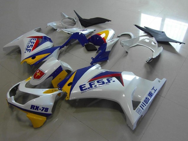 Carenados Moto Kawasaki ZX250R 2008-2012 - Blanco Amarillo Azul Rojo EFSF RX-78 Fabricantes