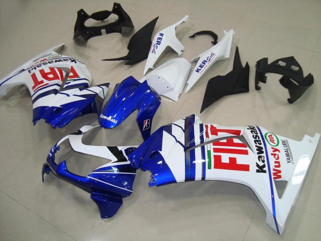Carenados Moto Kawasaki ZX250R 2008-2012 - Blanco Azul Rojo Fiat Fabricantes
