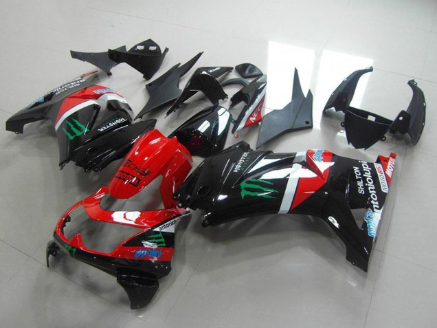 Carenados Moto Kawasaki ZX250R 2008-2012 - Negro Brillante Rojo Blanco Verde Monstruo Motul Fabricantes