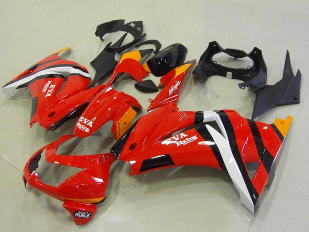 Carenados Moto Kawasaki ZX250R 2008-2012 - Rojo Naranja Blanco Negro EVA Racing Fabricantes