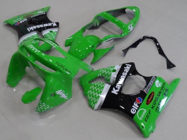Carenados Moto Kawasaki ZX6R 1998-1999 - Verde Blanco Plata Negro Brillante Fabricantes