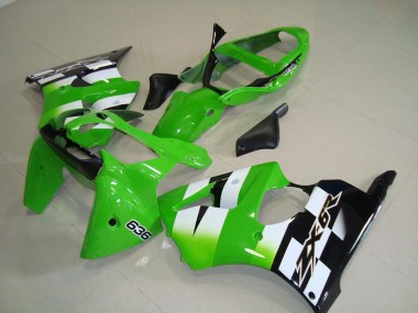 Carenados Moto Kawasaki ZX6R 2000-2002 - Verde Blanco Negro 636 Fabricantes