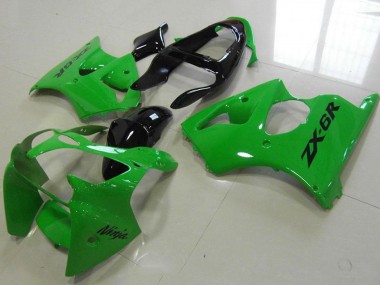 Carenado Moto Kawasaki ZX6R 2000-2002 - Verde Negro Brillante Fabricantes