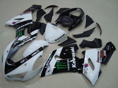 Carenados Moto Kawasaki ZX6R 2005-2006 - Blanco Negro Brillante Verde Monstruo Fabricantes