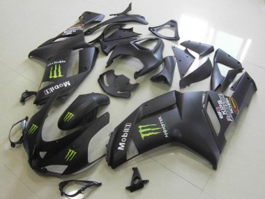 Carenados Moto Kawasaki ZX6R 2007-2008 - Negro Mate Monstruo Fabricantes
