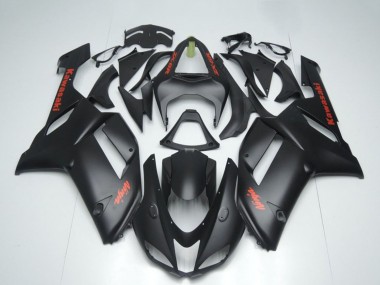 Carenados Moto Kawasaki ZX6R 2007-2008 - Negro Mate Rojo Sticker Fabricantes