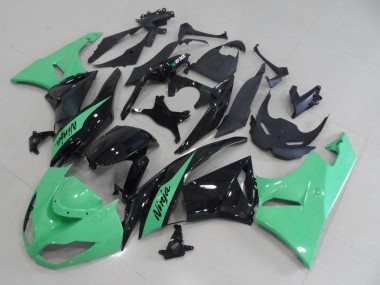 Carenados Moto Kawasaki ZX6R 2009-2012 - Verde Claro Negro Brillante Fabricantes