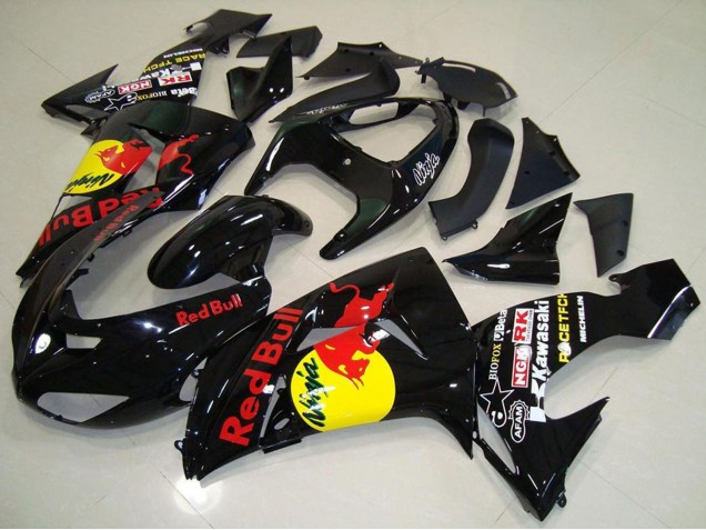 Carenados Moto Kawasaki ZX10R 2006-2007 - Negro Brillante Amarillo Rojo Bull Fabricantes