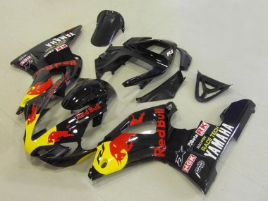 Carenados Moto Yamaha YZF R1 2000-2001 - Negro Brillante Amarillo Rojo Bull Fabricantes
