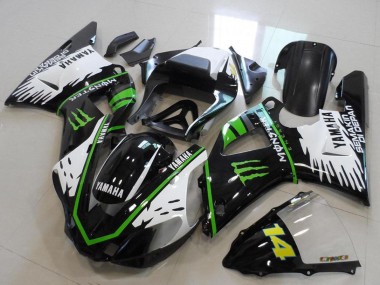 Carenados Moto Yamaha YZF R1 2000-2001 - Negro Brillante Blanco Verde Monstruo Fabricantes