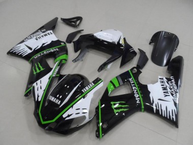 Carenados Moto Yamaha YZF R1 2000-2001 - Blanco Negro Verde Monstruo Fabricantes