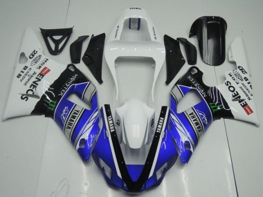 Carenados Moto Yamaha YZF R1 2000-2001 - Blanco Azul Negro ENEOS Monstruo Fabricantes