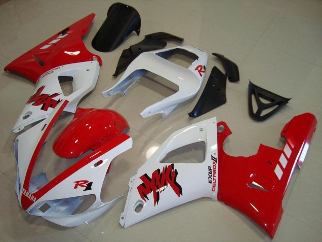 Carenado Moto Yamaha YZF R1 2000-2001 - Blanco Rojo Fabricantes