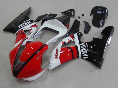 Carenados Moto Yamaha YZF R1 2000-2001 - Rojo Blanco Negro Brillante Carrera Versión Fabricantes
