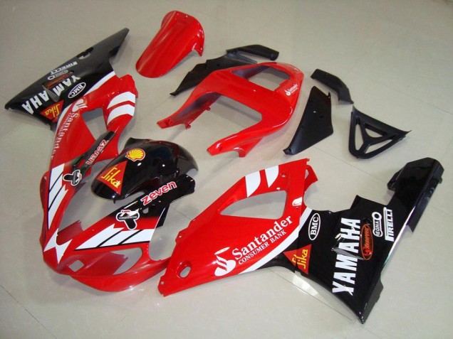 Carenados Moto Yamaha YZF R1 2000-2001 - Rojo Blanco Negro Brillante Santander Fabricantes