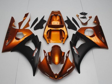 Carenados Moto Yamaha YZF R6 2003-2004 - Naranja Negro Mate Fabricantes