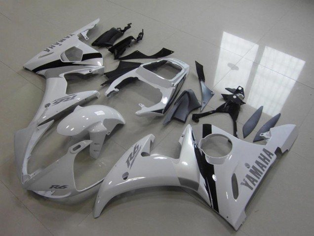 Kits Carenado Moto Yamaha YZF R6 2003-2004 - Blanco Negro Brillante Fabricantes