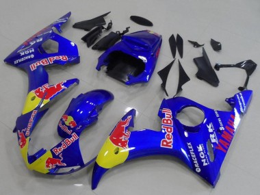 Carenados Moto Yamaha YZF R6 2003-2004 - Azul Amarillo Rojo Bull Fabricantes