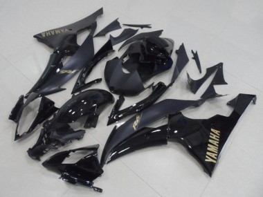 Carenados Moto Yamaha YZF R6 2008-2016 - Negro Brillante Negro Mate Oro Calcomanías Fabricantes