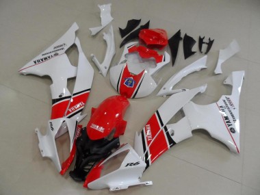 Carenados Moto Yamaha YZF R6 2008-2016 - Blanco Rojo Negro Raya OEM Estilo Fabricantes