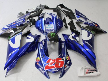 Carenado Moto Yamaha YZF R6 2017-2023 - Blanco Azul Verde Monstruo MoviStar Fabricantes