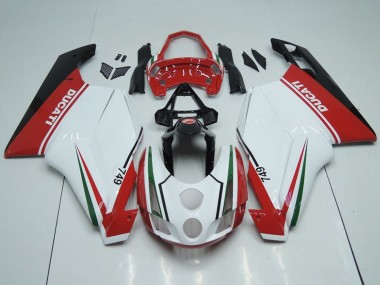 Carenados Moto Ducati 749 2003-2004 - Blanco Rojo Verde Negro Brillante Fabricantes