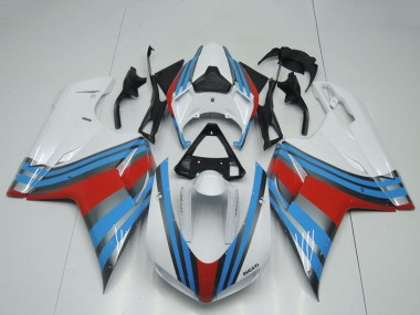 Carenados Moto Ducati 848 1098 1198 2007-2014 - Blanco Azul Rojo Fabricantes