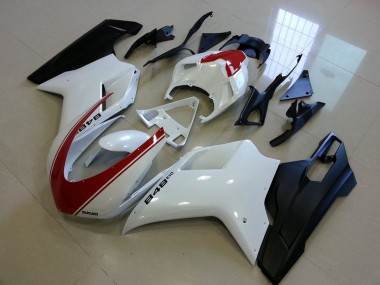 Carenados Moto Ducati 848 2007-2014 - Blanco Rojo Negro Mate Fabricantes