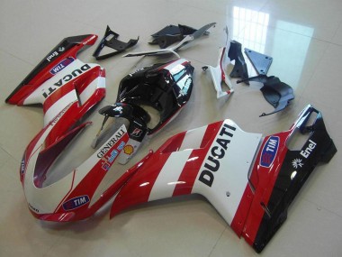Carenados Moto Ducati 848 1098 1198 2007-2014 - Blanco Rojo Negro Generali Tim Fabricantes