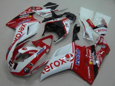 Carenado Moto Ducati 848 1098 1198 2007-2014 - Blanco Rojo Negro Brillante Valsir Xerox OEM Estilo 21 Fabricantes