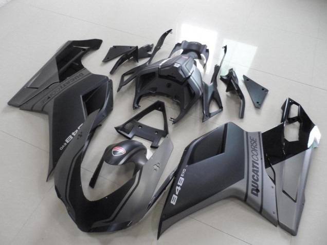 Carenados Moto Ducati 848 2007-2014 - Gris Negro Mate Fabricantes