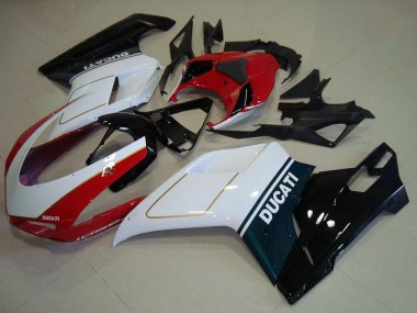 Carenado Moto Ducati 1098 2007-2014 - Blanco Rojo Negro Brillante Fabricantes
