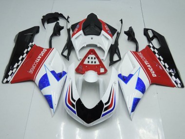 Carenados Moto Ducati 848 1098 1198 2007-2014 - Blanco Rojo Azul Negro Brillante Corse Fabricantes