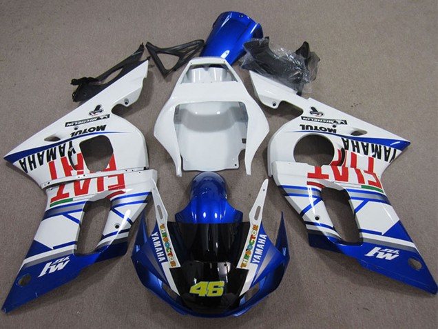 Carenados Moto Yamaha YZF R6 1998-2002 - Blanco Azul Rojo Fiat Michelin Motul 46 Fabricantes