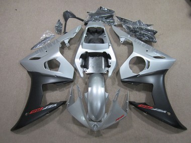 Carenados Moto Yamaha YZF R6 2003-2004 - Plata Negro Mate Fabricantes