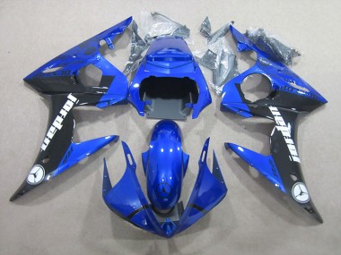 Carenados Moto Yamaha YZF R6 2003-2004 - Azul Negro Brillante Jordan Fabricantes