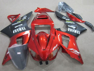 Carenados Moto Yamaha YZF R1 1998-1999 - Rojo Negro Blanco Calcomanía Fabricantes