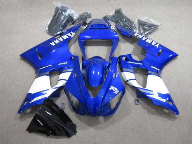 Carenados Moto Yamaha YZF R1 1998-1999 - Azul Blanco Calcomanía Fabricantes