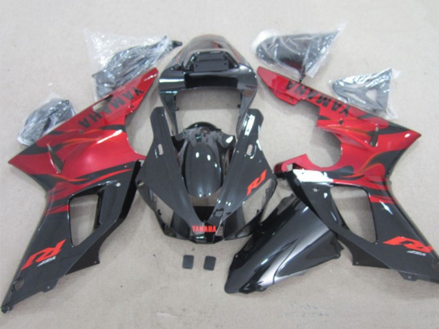 Carenados Moto Yamaha YZF R1 2000-2001 - Rojo Negro Brillante Fabricantes
